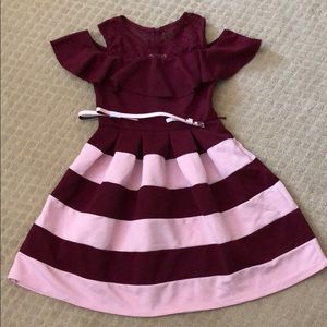 NWOT Girls Wide Striped Party Dress